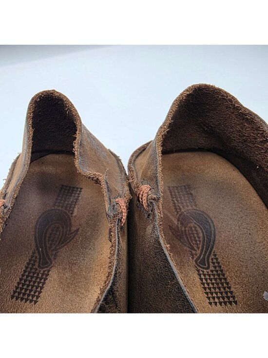 Olukai Akahai Mens Size 9 Brown Shoes Leather Casual Slip On Loafers Comfort